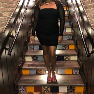 Black slimming cocktail dress